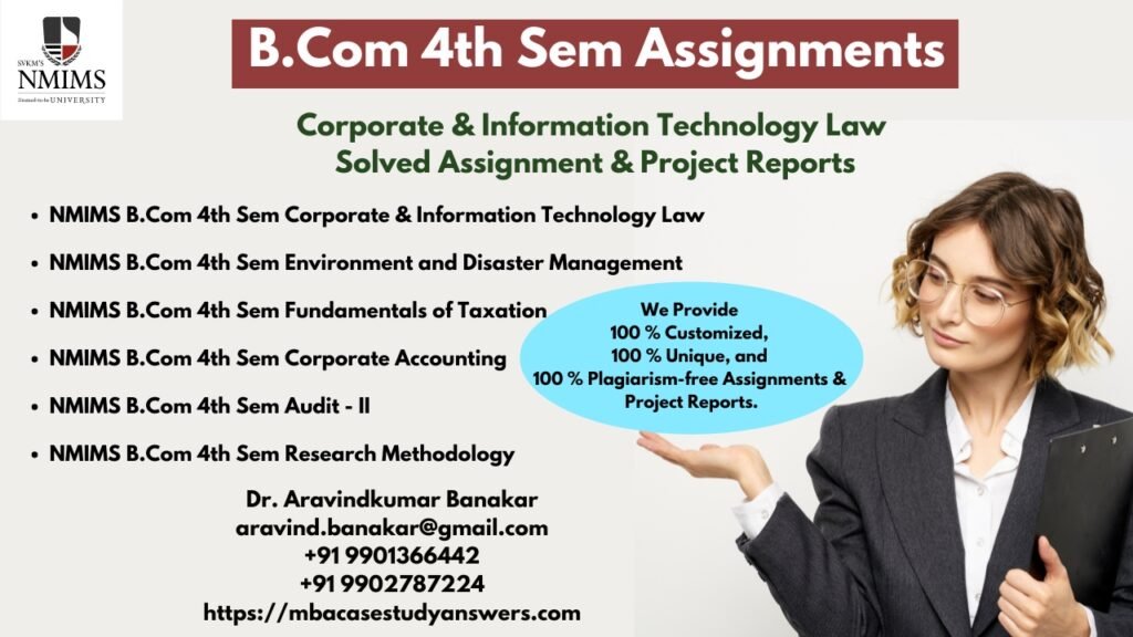 How to get a ready-made NMIMS B.Com Corporate & Information Technology Law Assignment