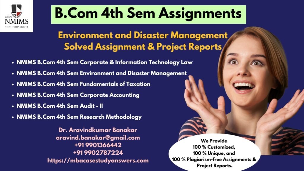 How to get a ready-made NMIMS B.Com Environment and Disaster Management Assignment