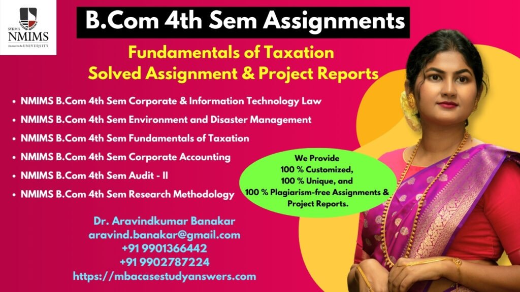 How to get a ready-made NMIMS B.Com Fundamentals of Taxation Assignment