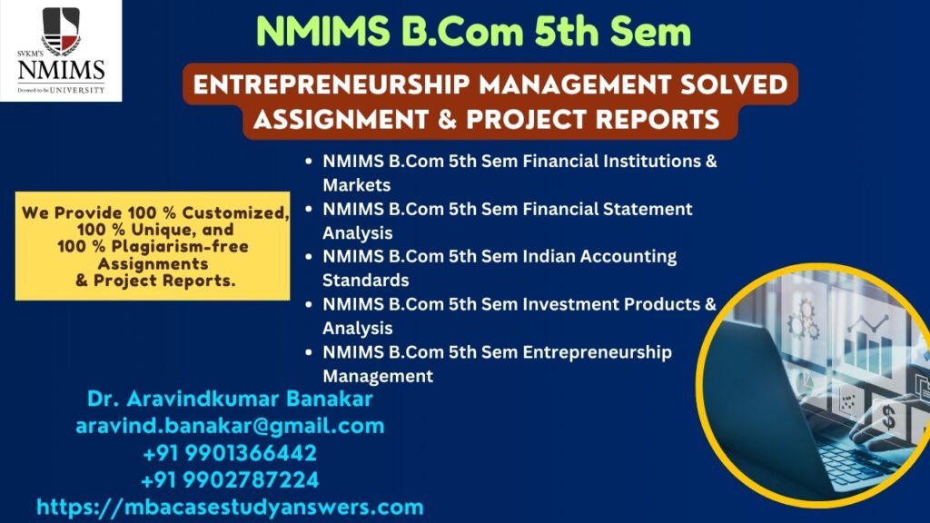 How to get a ready-made NMIMS B.Com Entrepreneurship Management Assignment