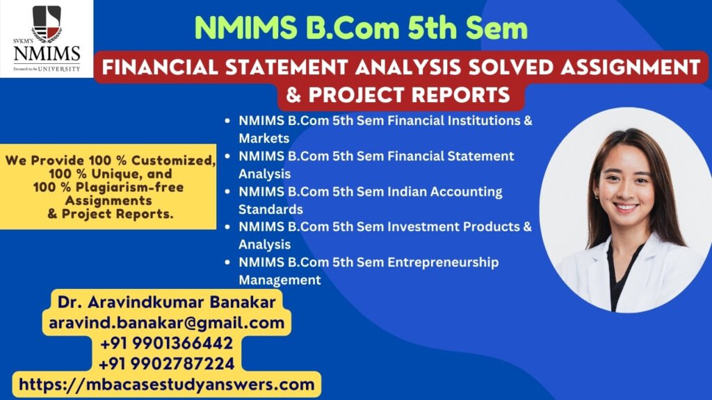 How to get a ready-made NMIMS B.Com Financial Statement Analysis Assignment