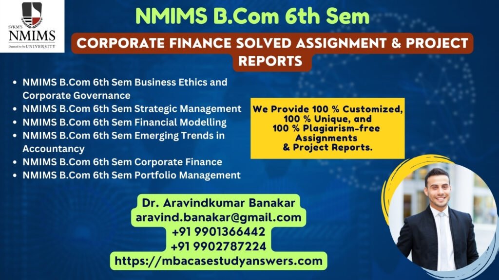 How to get a ready-made NMIMS B.Com Corporate Finance Assignment