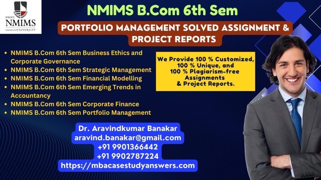 How to get a ready-made NMIMS B.Com Portfolio Management Assignment