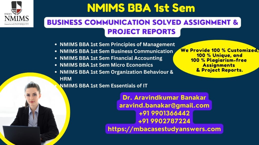 How to get a ready-made NMIMS BBA Business Communication Assignment