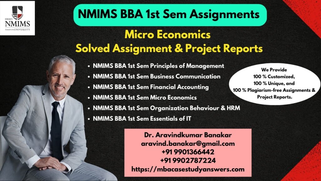 How to get a ready-made NMIMS BBA Micro Economics Assignment