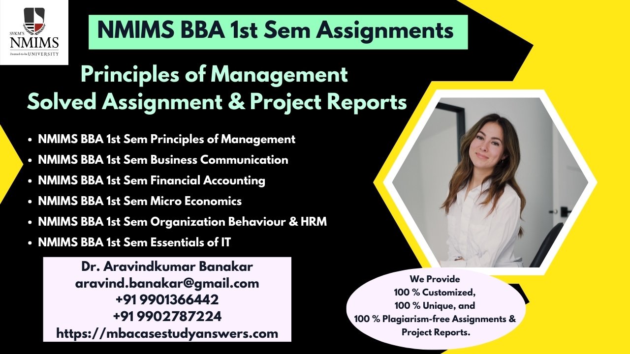 How to get a ready-made NMIMS BBA Principles of Management Assignment