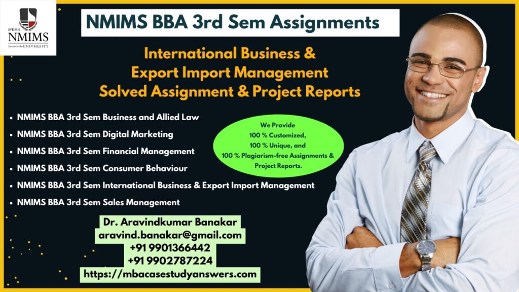 How to get a ready-made NMIMS BBA International Marketing Assignment