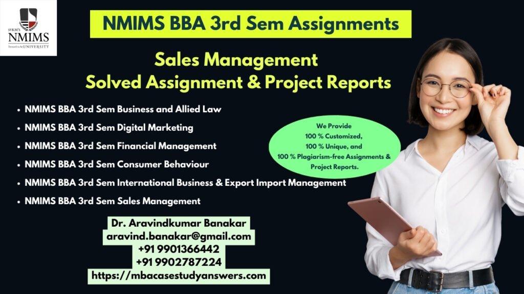 How to get a ready-made NMIMS BBA Sales Management Assignment