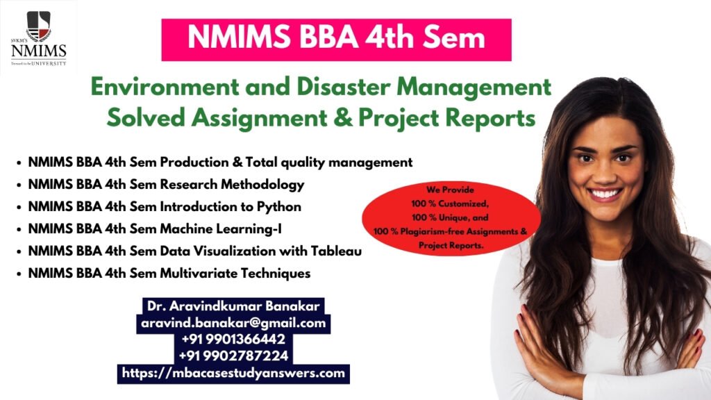 How to get a ready-made NMIMS BBA Environment and Disaster Management Assignment