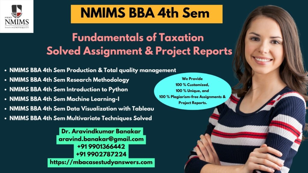 How to get a ready-made NMIMS BBA Fundamentals of Taxation Assignment