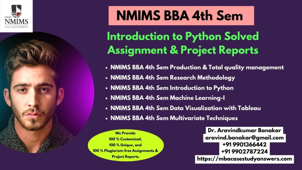 How to get a ready-made NMIMS BBA Introduction to Python Assignment