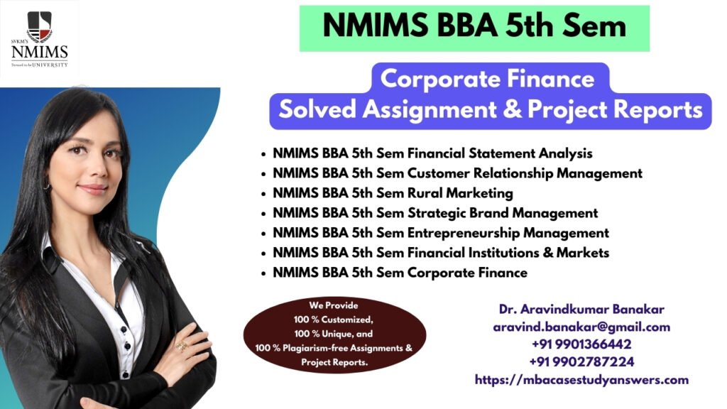 How to get a ready-made NMIMS BBA Corporate Finance Assignment