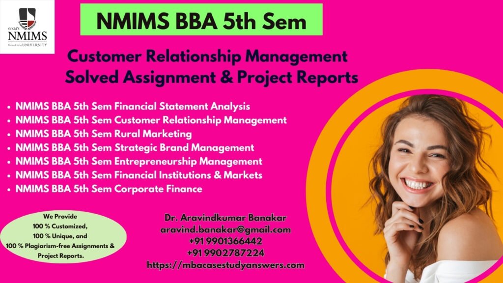 How to get a ready-made NMIMS BBA Customer Relationship Management Assignment