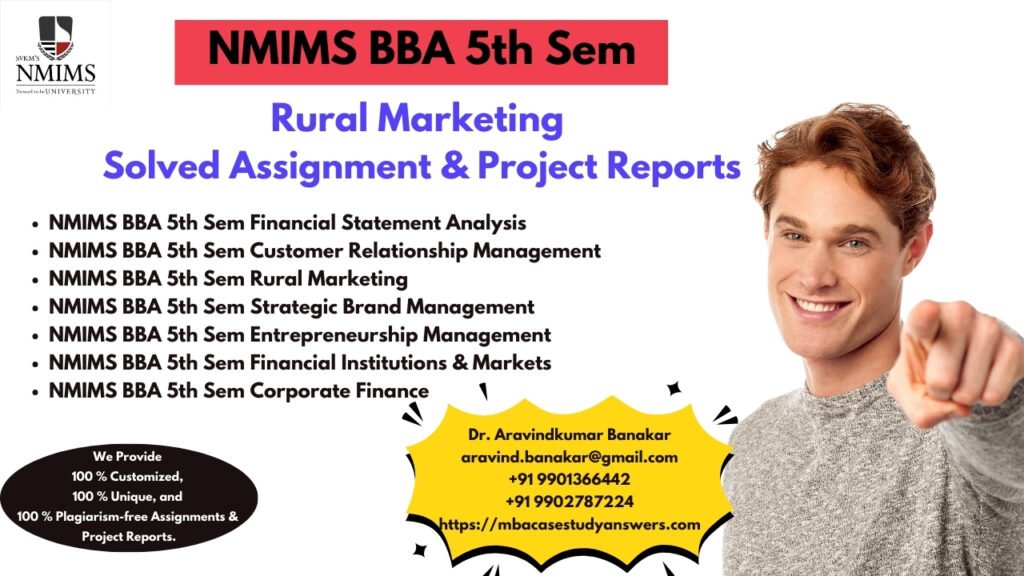 How to get a ready-made NMIMS BBA Rural Marketing Assignment