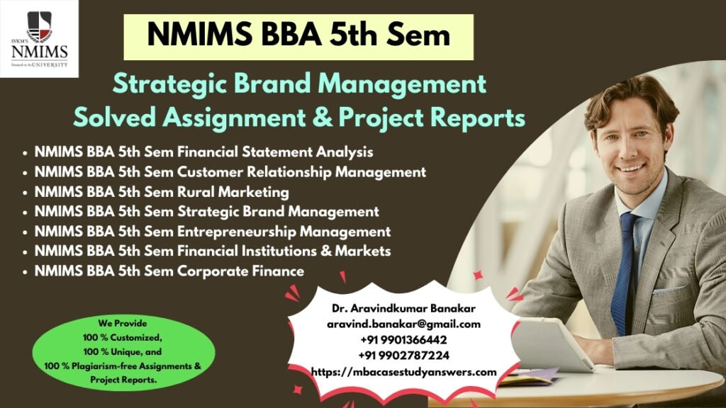 How to get a ready-made NMIMS BBA Strategic Brand Management Assignment